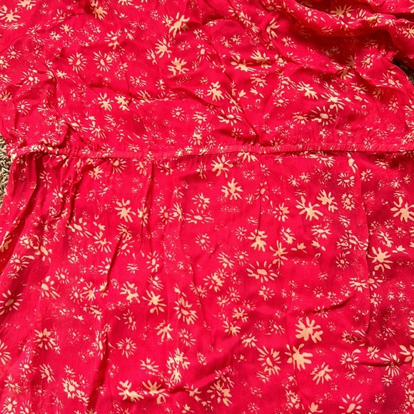 Free People Boho tiered Dress Raspberry Size small - Picture 7 of 9